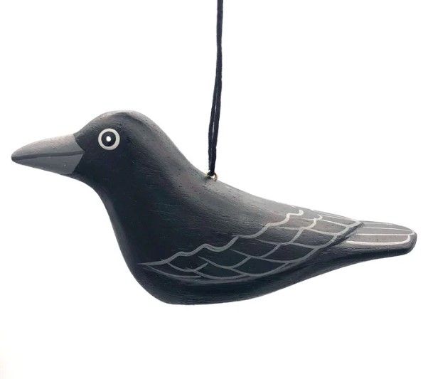 Balsa Wood Ornament - Crow