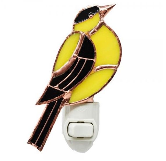 Glass Nightlight - Goldfinch