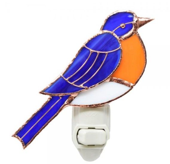 Glass Nightlight - Bluebird