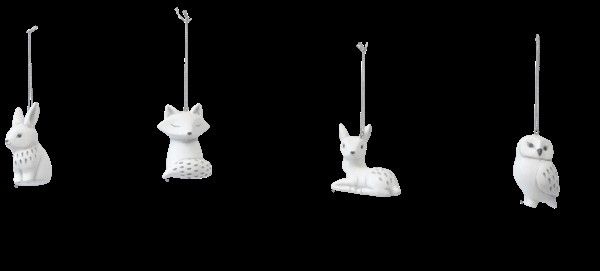 White Critter Ornaments