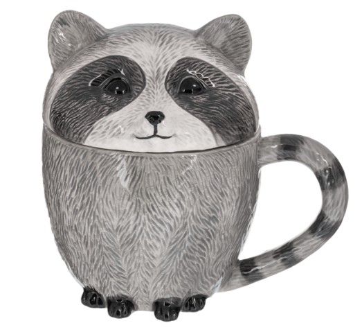Raccoon Mug with Lid