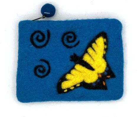 Tiger Swallowtail Felt Purse