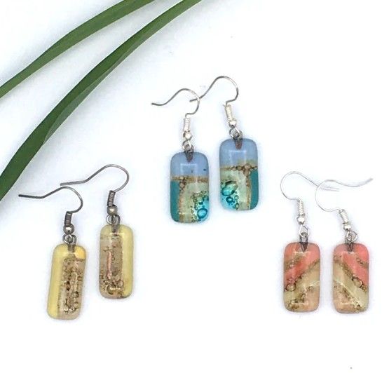 Naturally Hip Earrings - Small Rectangle Shape