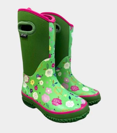 Oaki Neoprene Boots Green Floral 12T