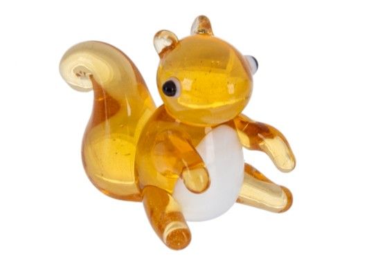 Squirrel Glass Charm