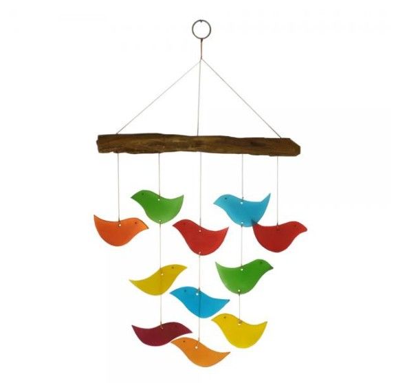 Rainbow Birdies Windchime