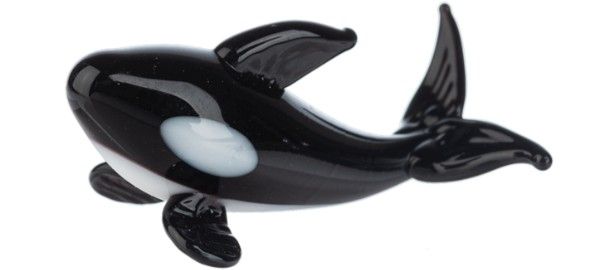 Glass Orca Mini Charm