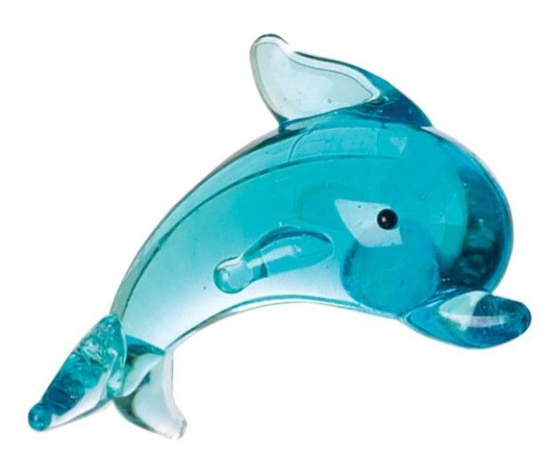 Glass Dolphin Mini Charm