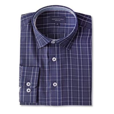 5845 Navy Plaid Shirt