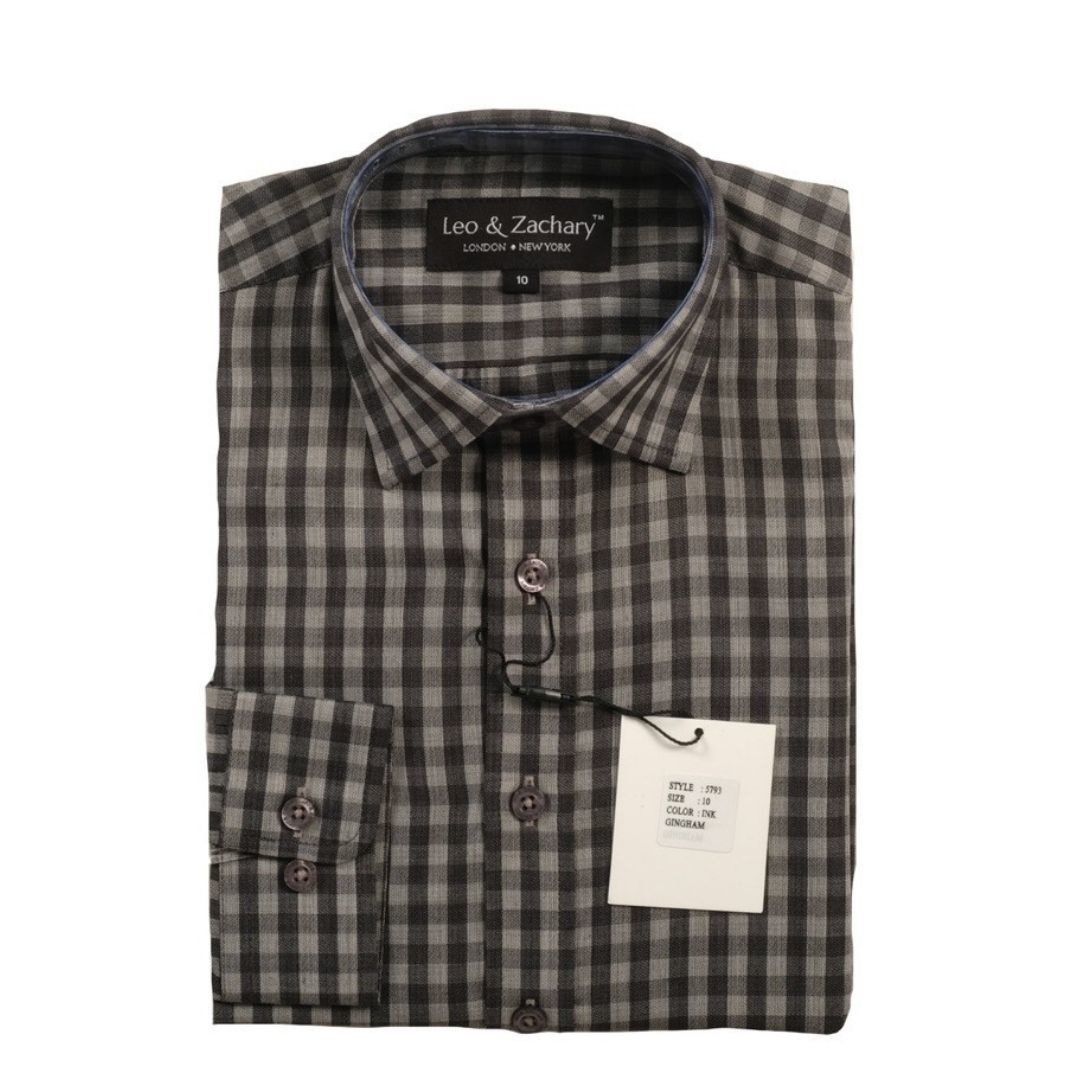 5793 Charcoal Gingham Shirt