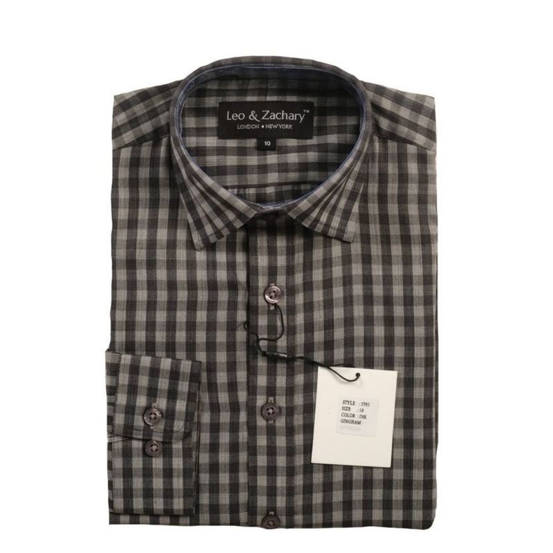 5793 Charcoal Gingham Shirt
