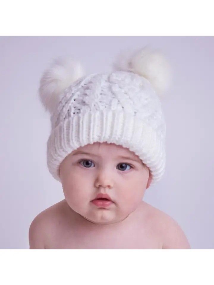 Winter White Beanie Hat