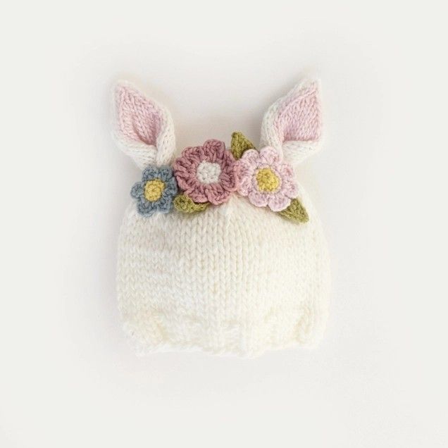 Flower Bunny Beanie Hat