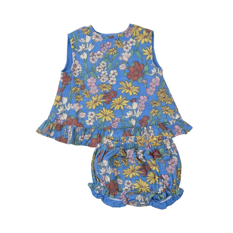 Ruffle Back Wild Daisies Top Set 