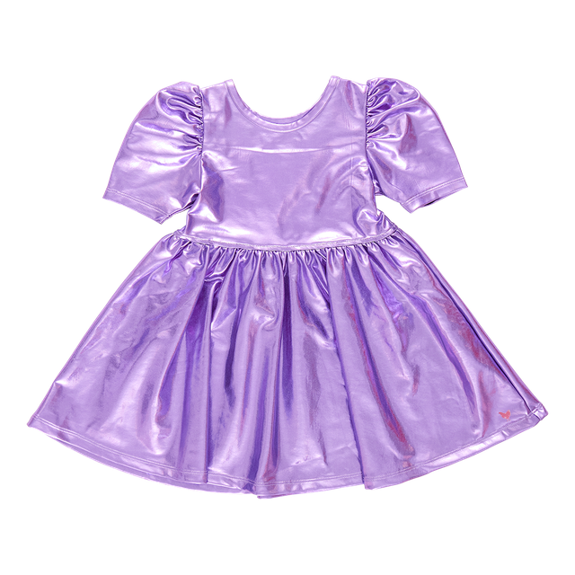 Pink Chicken Laurie Dress Purple Sparkle Lame