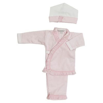 Take Home Set Pink Stripe Gingham Ruffle