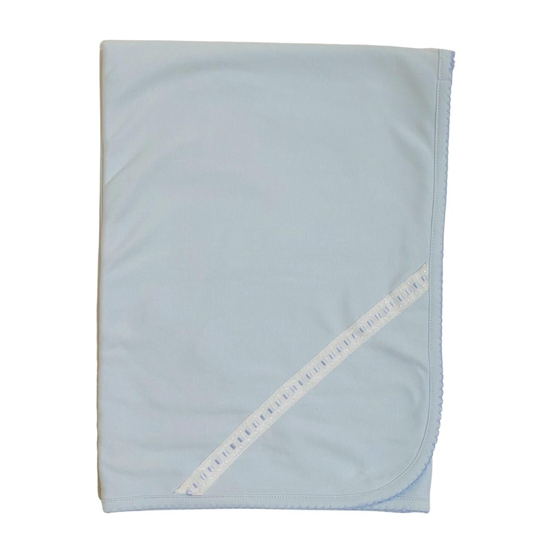 Blue w/ Blue Dot Receiving Blanket