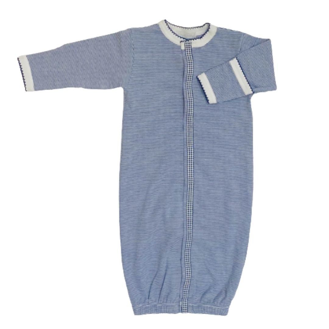 Navy stripe w/ Navy Check Converter Gown