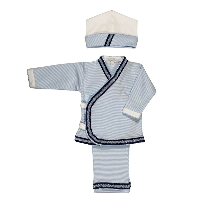 Pale Blue Stripe w/ Navy Tweed Take Home Set