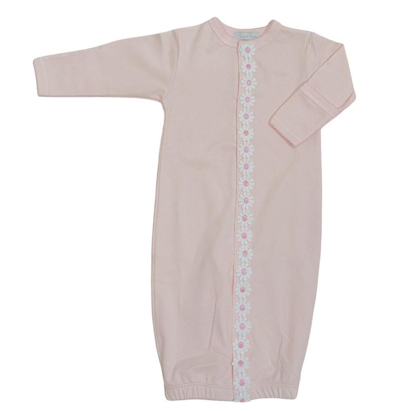 Pink w L. Daisies Trim Converter Gown