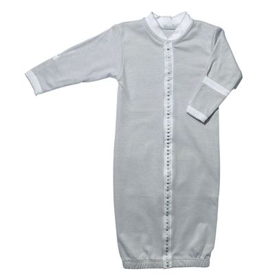 Gray Stripe w/Grey Eyelet Dot Converter Gown