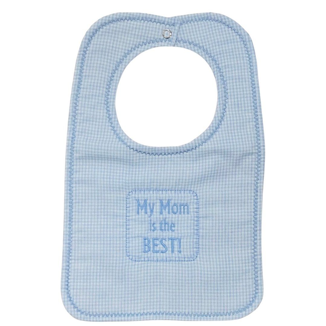 My Mom is the Best Gingham Bib