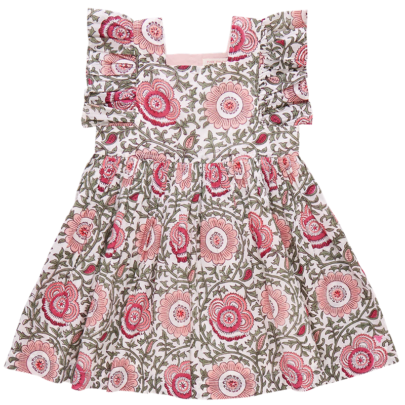 Pink Chicken Elsie Dress Pink Lisbon Floral