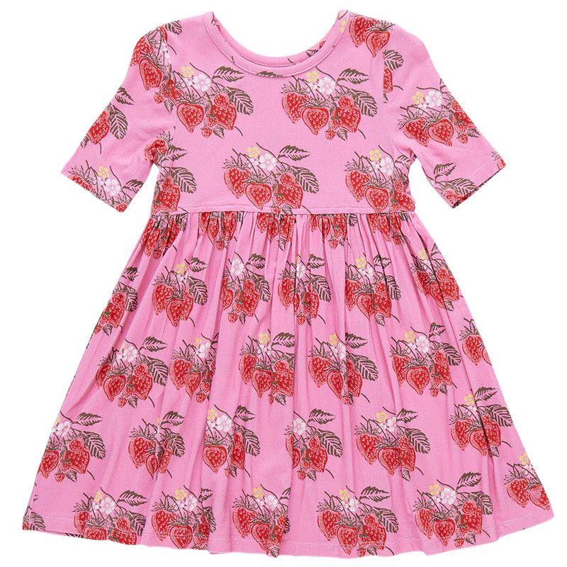Steph Bamboo Dress Pink Wild Strawberry