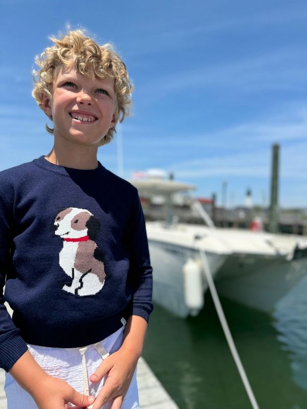 Me &amp; Henry Puppy Sweater Navy