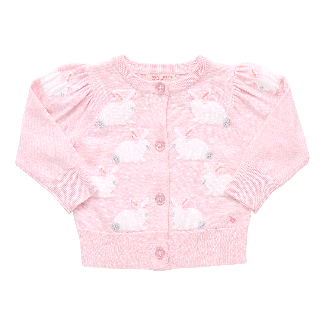 Pink Chicken Baby Girls Constance Sweater Bunny