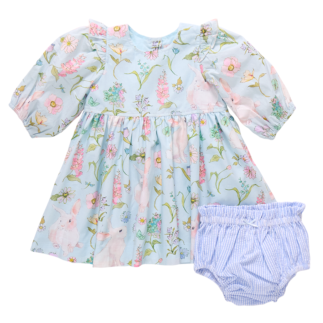 Pink Chicken Baby Girls Brooke Dress Bunnies