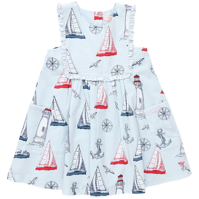 Pink Chicken Courtina Dress- Nautical Adventure