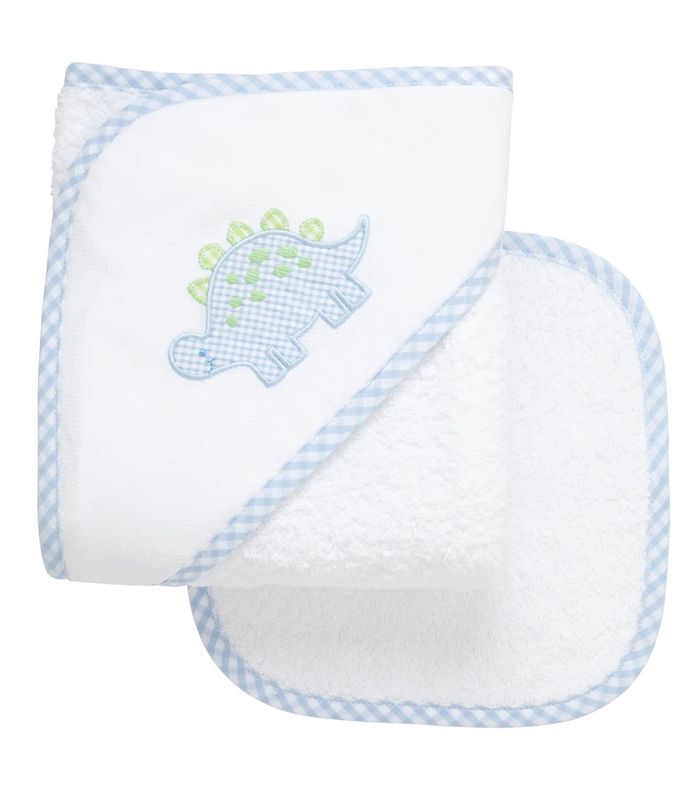 Hooded Towel Blue Dinosaur