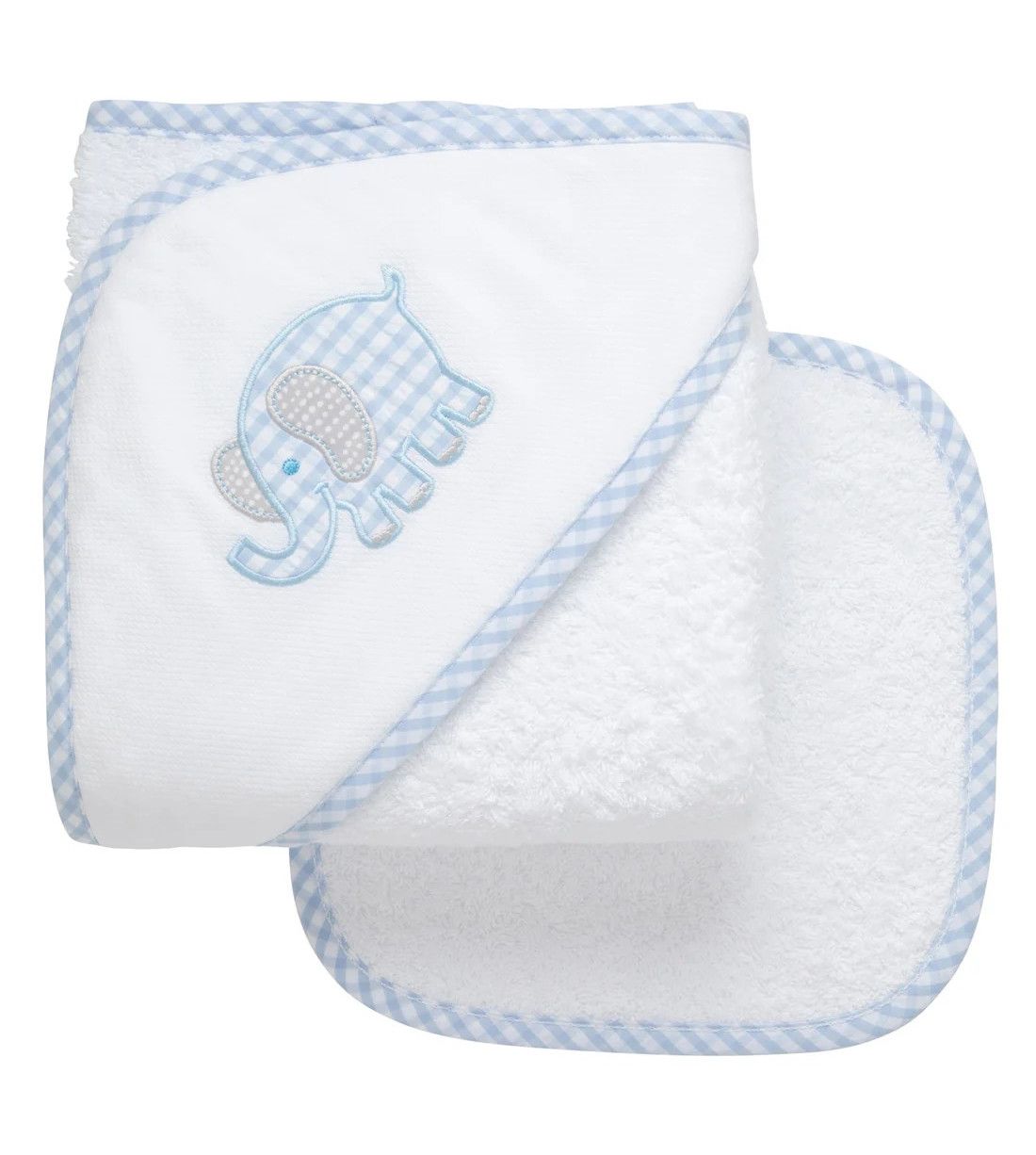 Hooded Towel Blue Elephant