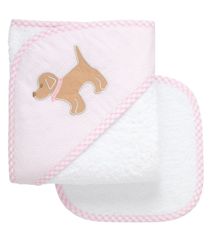 Hooded Towel Pink Puppy