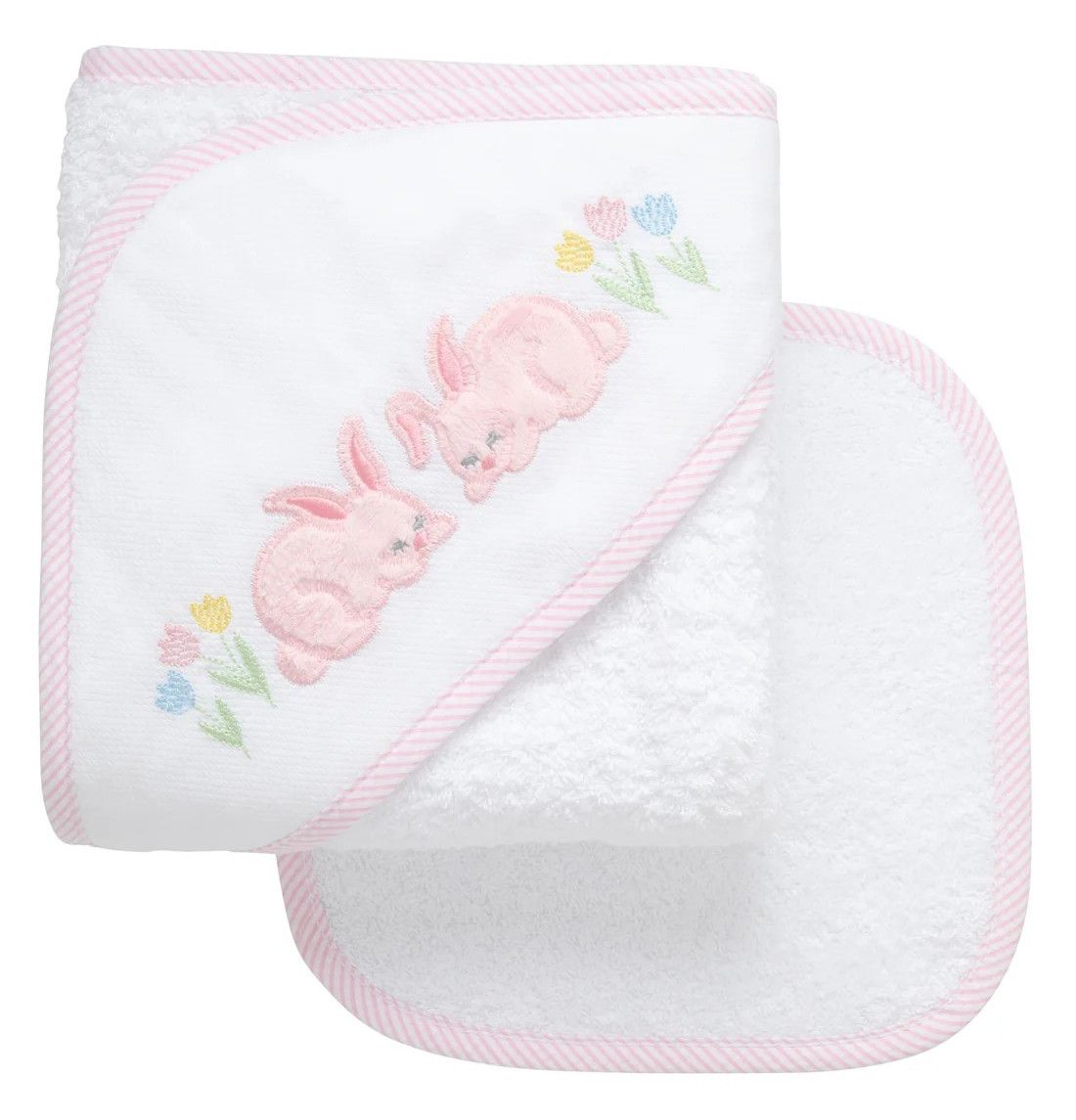 Hooded Towel Pink Bunny