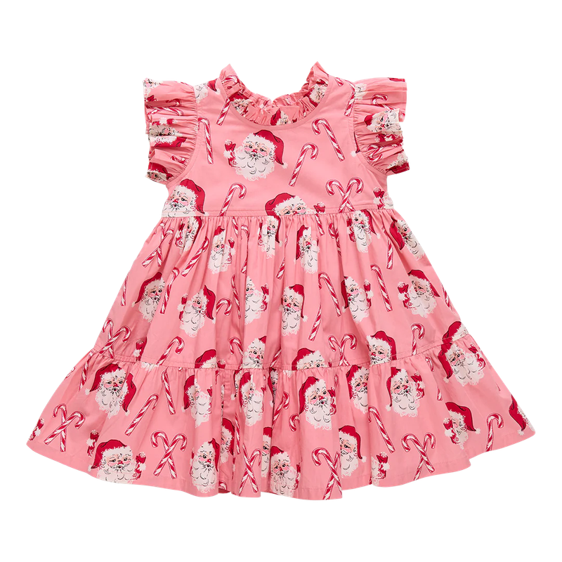 Pink Chicken Jennifer Dress Pink Candy Cane Santa