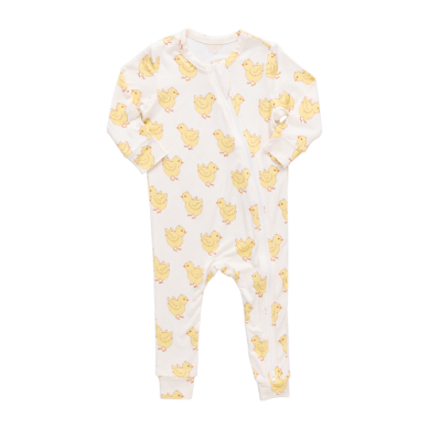 Pink Chicken Bamboo Baby Romper Chicks