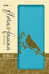 NIV Flora &amp; Fauna Turquoise with Bird