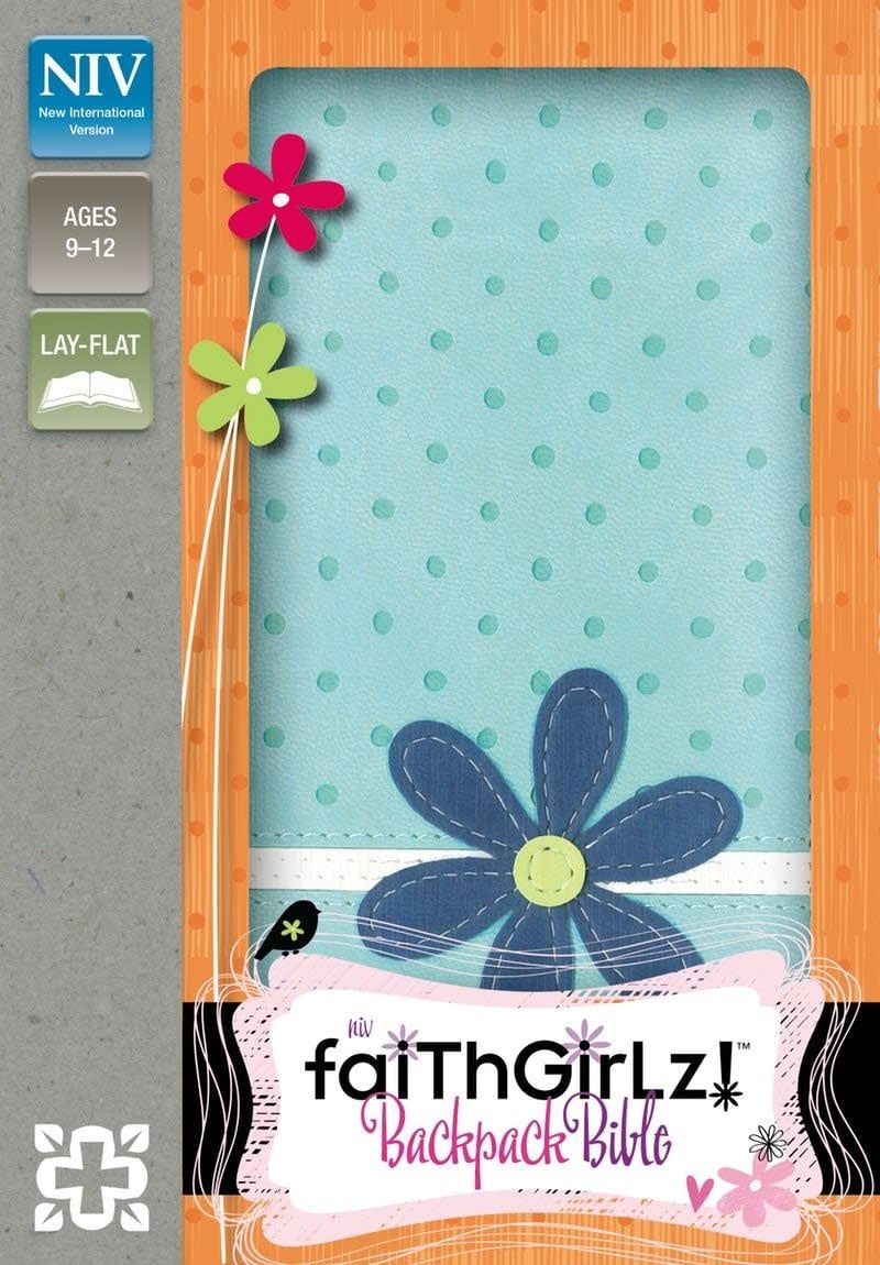 NIV Faithgirlz! Backpack Bible, Imitation Leather, Turquoise