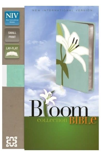 NIV Compact Thinline Bloom Collection Bible White Lily