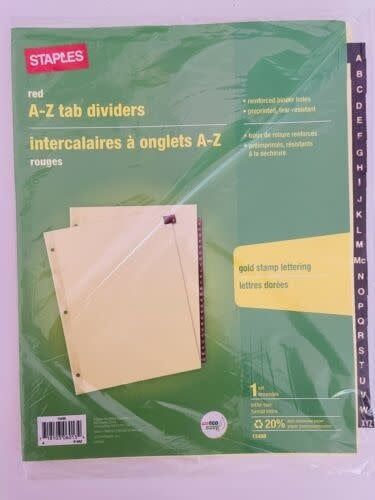 Staples A-Z Tab Dividers