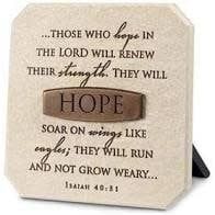 HOPE  Bronze Plaque Title Bar