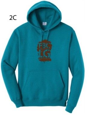 FBCLG Hoodie Sweatshirt Teal/Brown