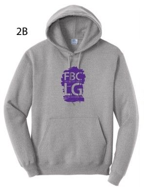 FBCLG Hoodie Sweatshirt Gray/Purple