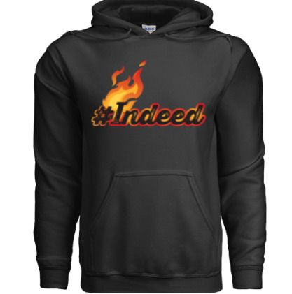 #Indeed Sweatshirt Hoodie Black
