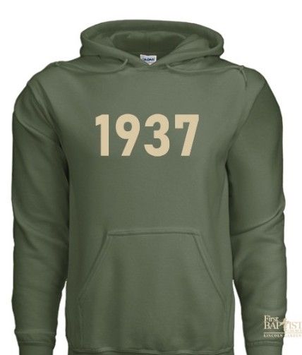 1937 Hoodie Sweatshirt Olive/Tan