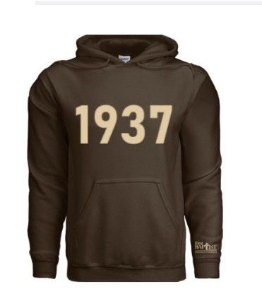 1937 Hoodie Sweatshirt Brown/Cream
