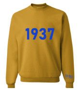 1937 Crewneck Sweatshirt Gold/Royal Blue