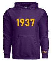 1937 Hoodie sweatshirt Purple/Gold